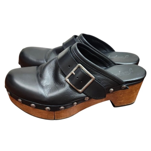 Free People Culver City Clog Black Leather Studs EU 40 US 10 - Picture 4 of 13